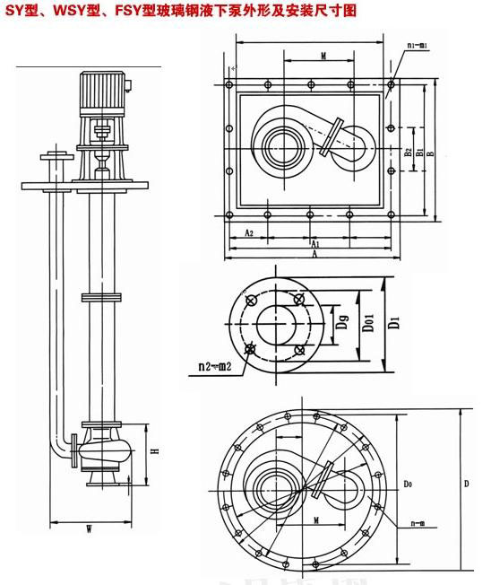 FSY型、WSY型立式玻璃鋼液下泵